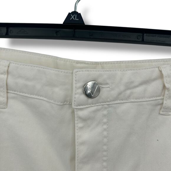 NEW Venus White Eyelet Shorts Size 20 Cut Out Beachy Summer Bermuda Frayed Hem - Picture 4 of 7